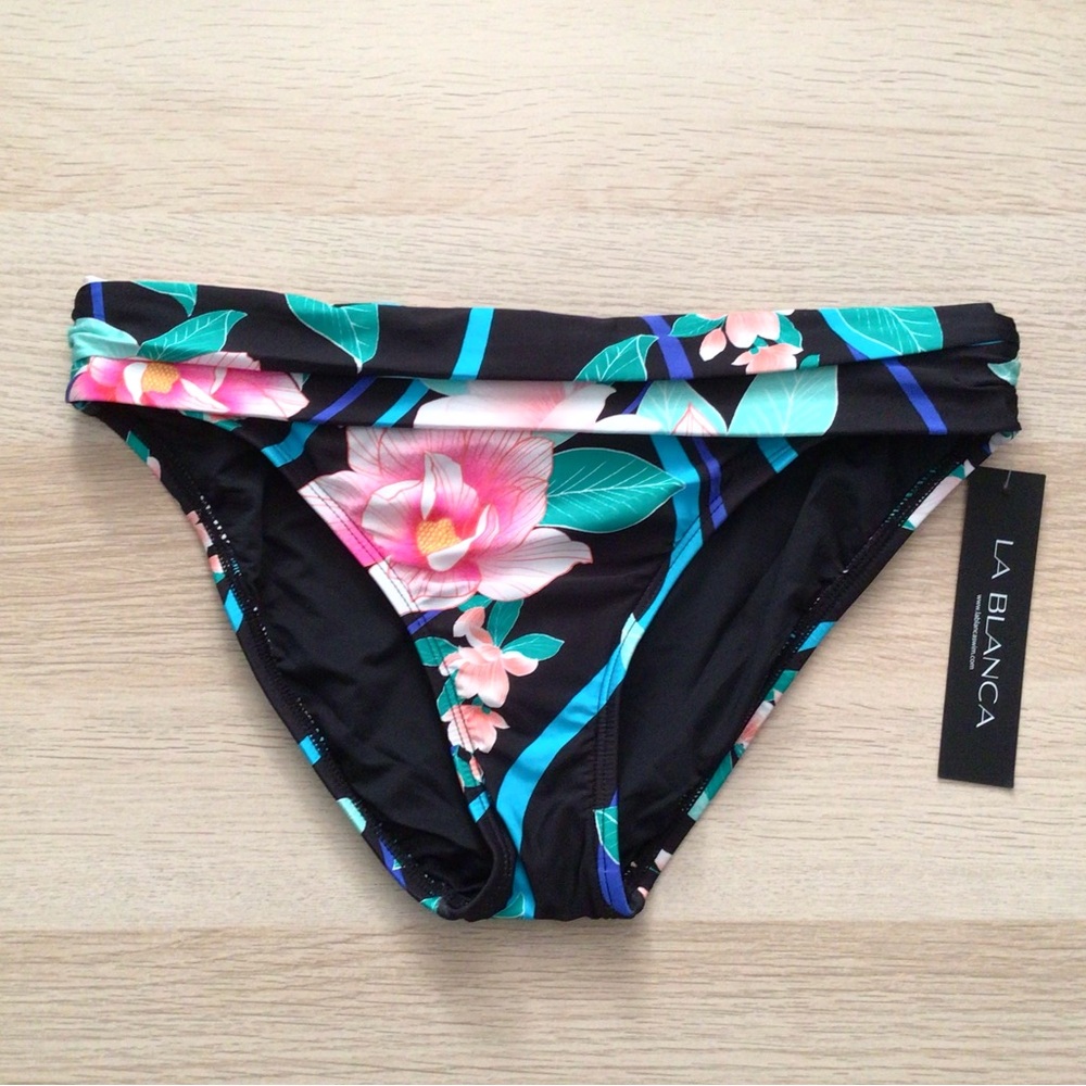 La Blanca Fold Over Band Hipster Bottom